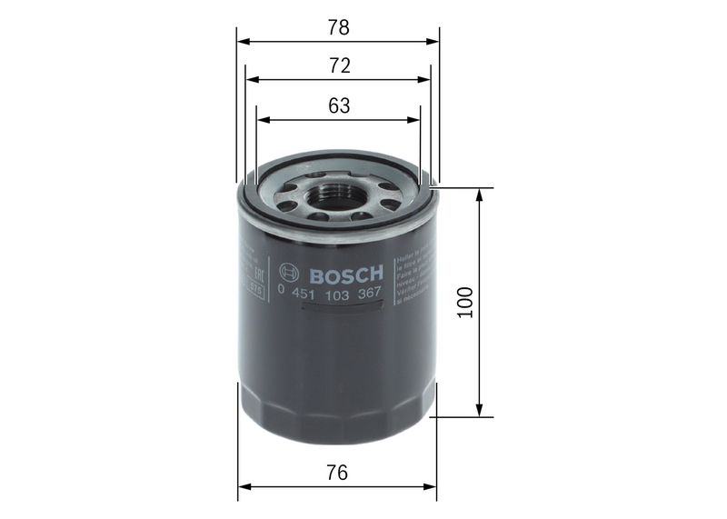 Õlifilter, BOSCH 0 451 103 367