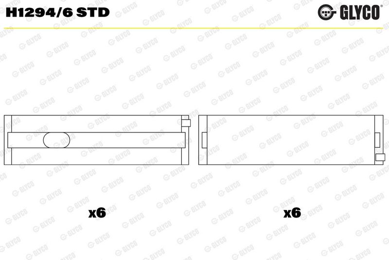 Coussinet+vilebrequin GLYCO H1294/6 STD