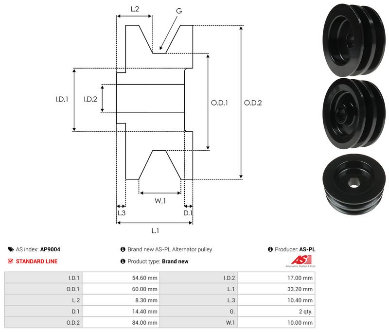 Rihmaratas, generaator, AS-PL AP9004