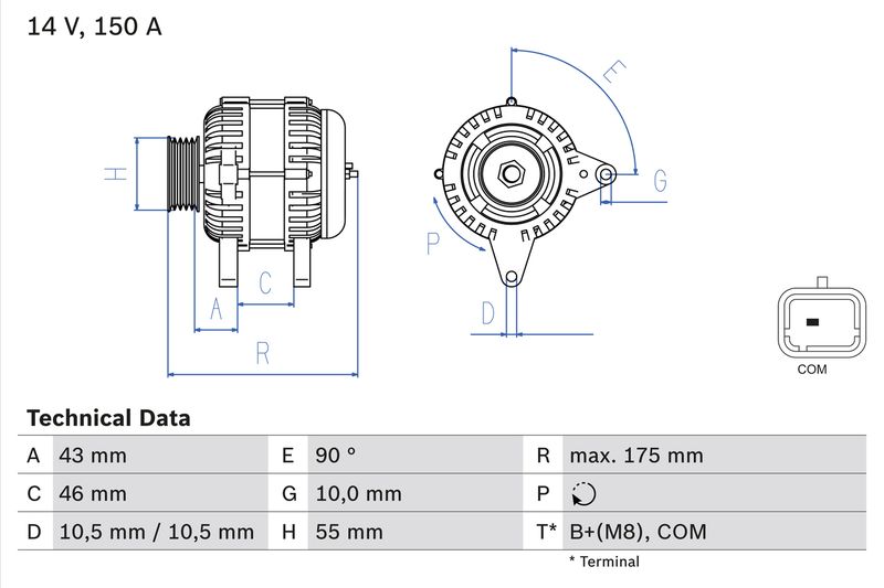 BOSCH generátor 0 986 082 240