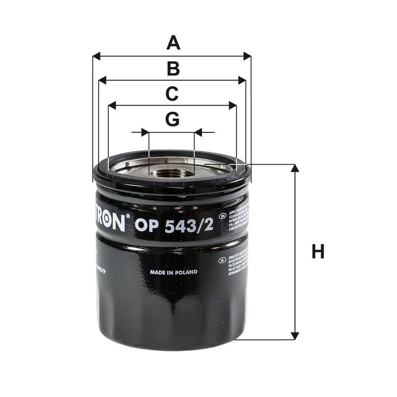 Oliefilter past: FORD TOURNEO CUSTOM V362, TOURNEO CUSTOM V710, TRANSIT CUSTOM V362, TRANSIT CUSTOM V710, TRANSIT V363  VW TRANSPORTER T7, TRANSPORTER T7 / CARAVELLE T7 2.0D/2.0DH 12.15-