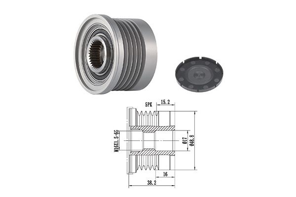 GOOM AP-0049 Alternator Freewheel Clutch
