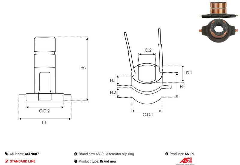 Rõngas, generaator, AS-PL ASL9007