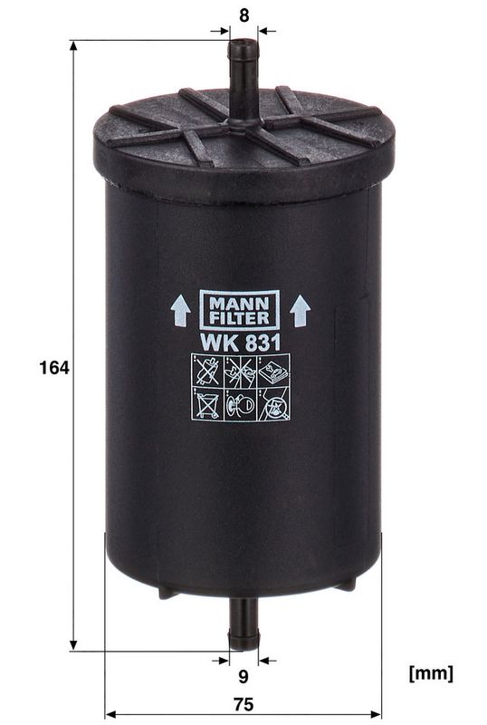 Kütusefilter, MANN-FILTER WK 831