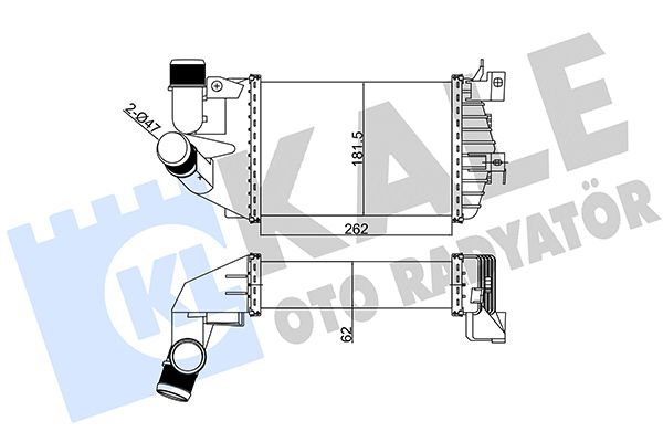 KALE OPEL Интеркулер Astra H,Zafira B 1.3/1.9CDTI