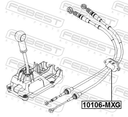 FEBEST 10106-MXG Cable Pull, manual transmission