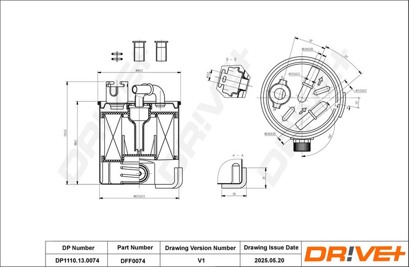 Filtru combustibil DP1110.13.0074 Dr!ve+