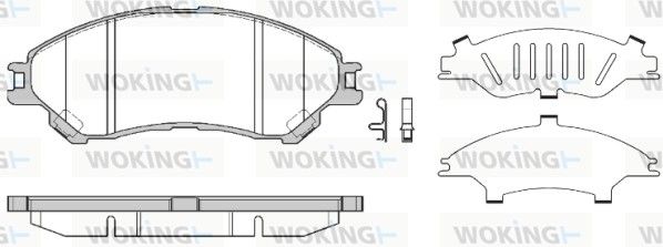 Комплект гальмівних накладок, дискове гальмо, Woking P14893.02