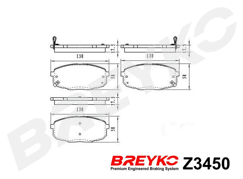 DAVID VASCO Z3450 Brake Pad Set, disc brake