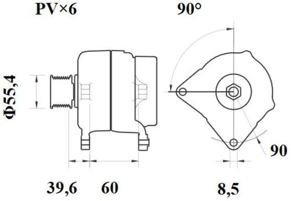 Product Image - Dynamo / alternator - MG174 - MAHLE