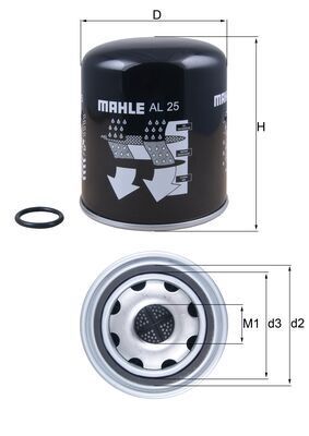 MAHLE Luchtdrogersysteem, pneumatisch systeem AL 25