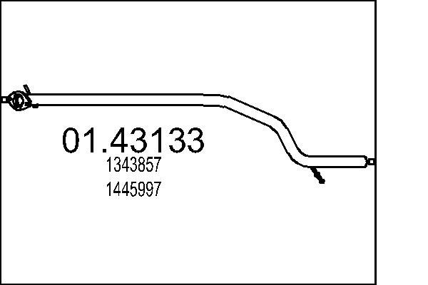 MTS kipufogócső 01.43133