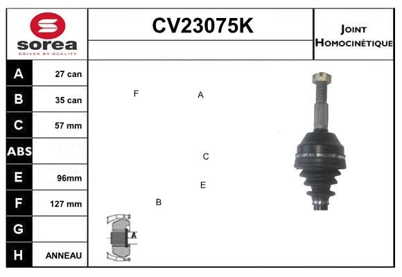 Set articulatie, planetara CV23075K EAI