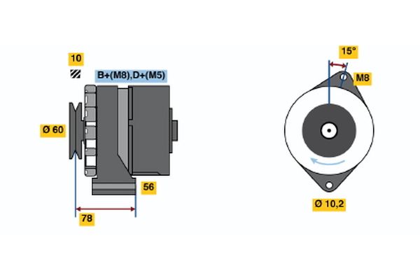 BOSCH generátor 0 986 034 520