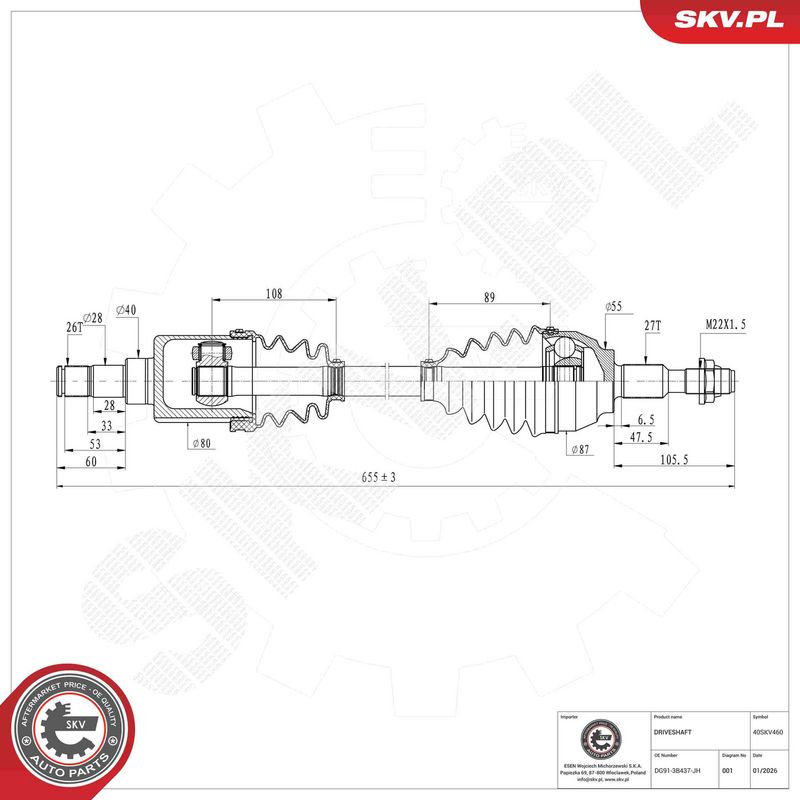Prekės atitinka OEM kodą: DG913B437JG