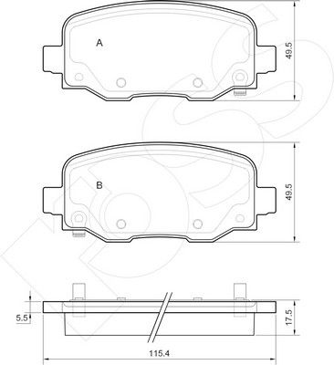 1-GNC R-1590 - Brake Pad Set, disc brake
