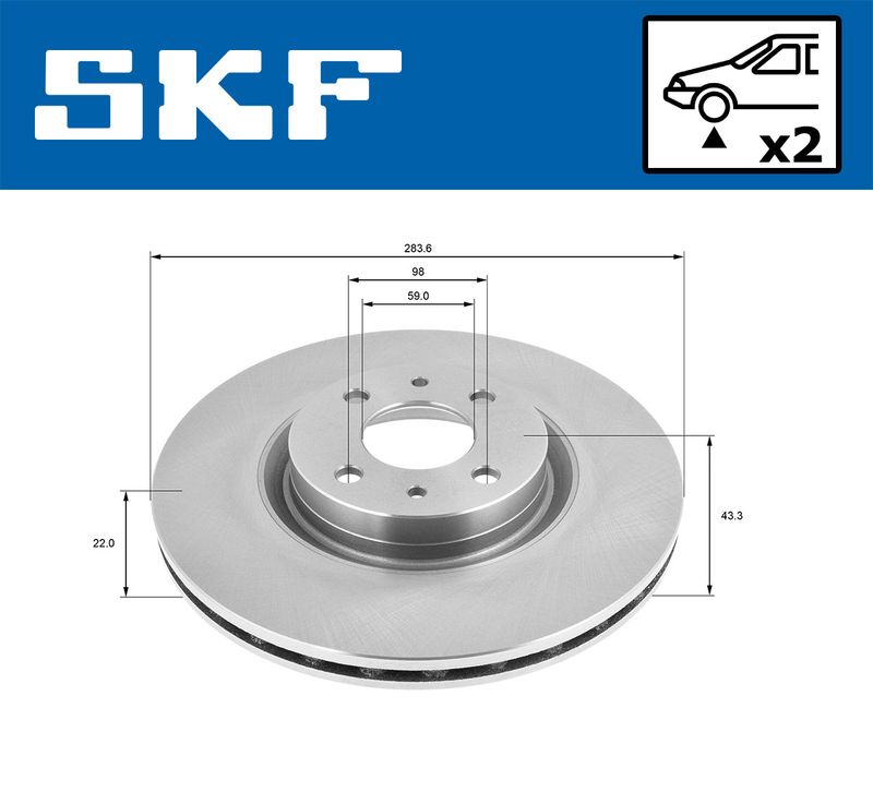 SKF VKBD 80306 V2 Brake Disc