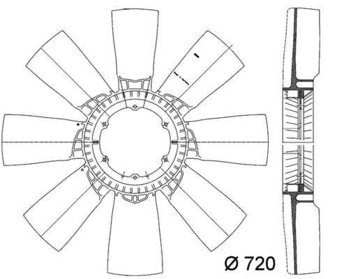 MAHLE CFW 37 000P Fan Wheel, engine cooling