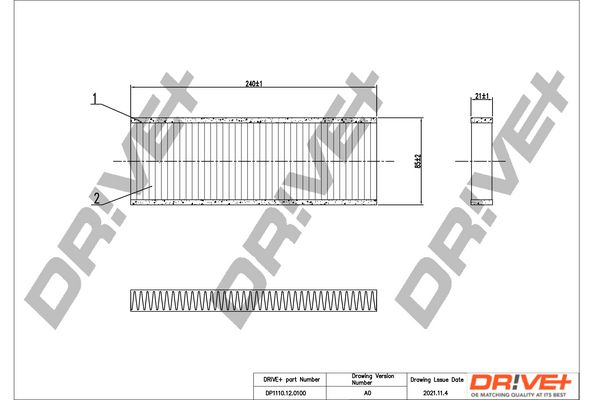 DP1110.12.0100 Drive+ Фильтр салона (аналог WP2128) DRIVE+ DP1110120100