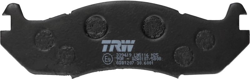 Piduriklotsi komplekt, ketaspidur, TRW GDB1207