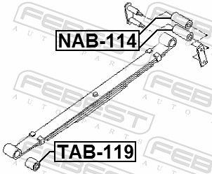 FEBEST NAB-114 Bushing, leaf spring