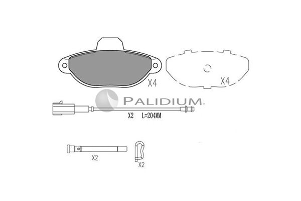 ASHUKI by Palidium fékbetétkészlet, tárcsafék P1-1268