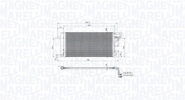 MAGNETI MARELLI kondenzátor, klíma 350203105200