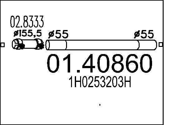 MTS kipufogócső 01.40860