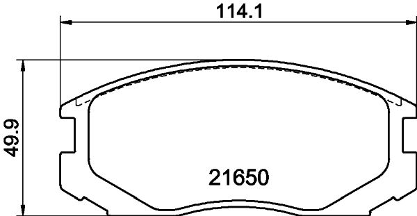 Комплект гальмівних накладок, дискове гальмо, Mintex MDB1722