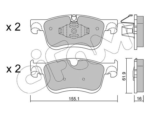 CIFAM CITROEN Колодки гальмівні передні BERLINGO 1.2-1.6 18-, OPEL, FIAT, PEUGEOT, TOYOTA