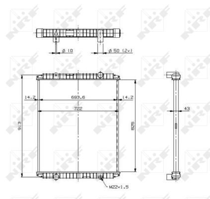 NRF 509706 Radiator, engine cooling