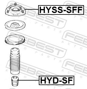 FEBEST HYD-SF Rubber Buffer, suspension