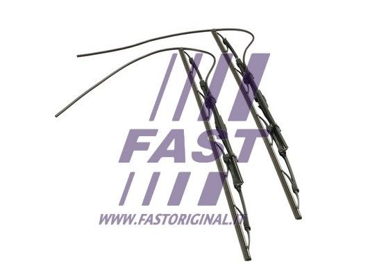 Wiper blade fron set <br><br> left right windshield washer jet 600/600mm