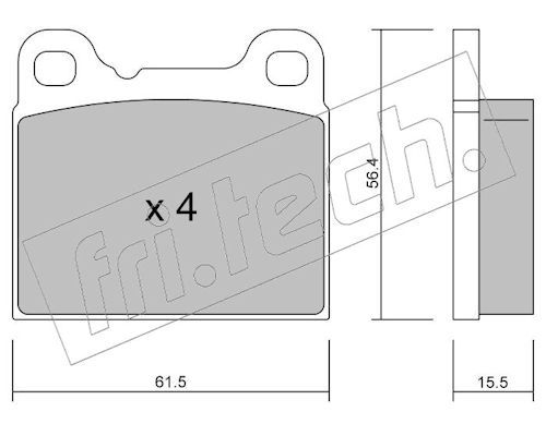 fri.tech. 209.0 Brake Pad Set, disc brake