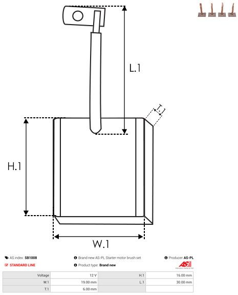 Süsinikuhari, starter, AS-PL SB1008