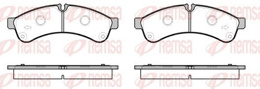 Комплект гальмівних накладок, дискове гальмо, Remsa 1339.00