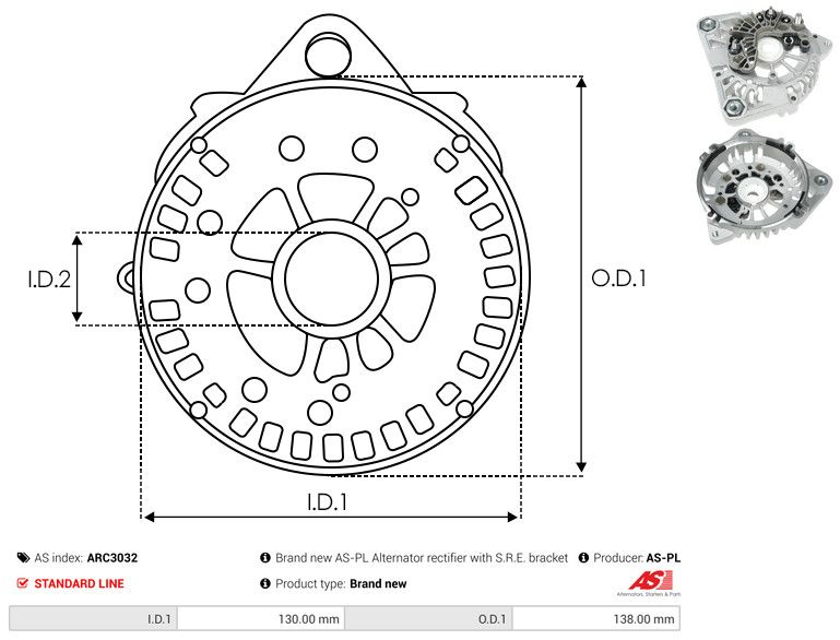 Kaitsekate, generaator, AS-PL ARC3032