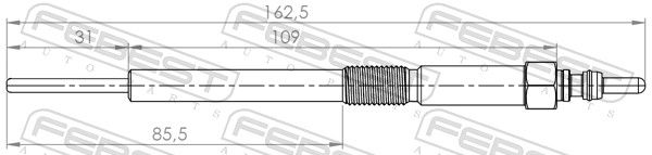 Свічка розжарювання, Febest 03642-001