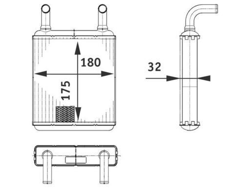 MAHLE AH 132 000P Heat Exchanger, interior heating