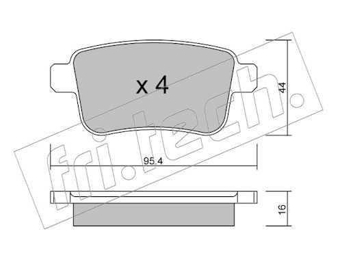 fri.tech. 830.0 Brake Pad Set, disc brake