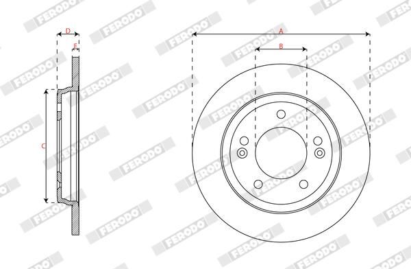 FERODO DDF3037C Brake Disc