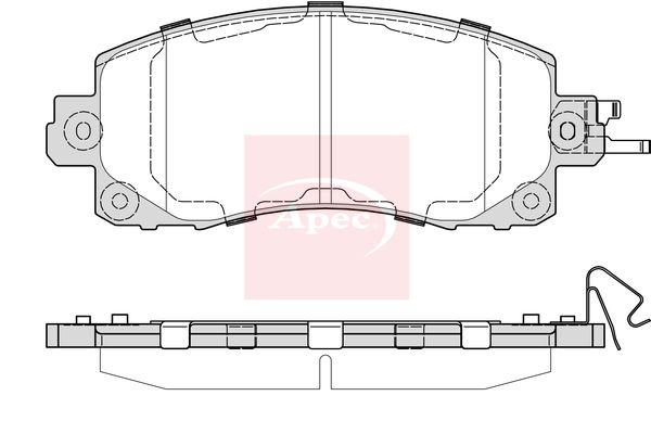 APEC Brake Pad Set, disc brake PAD2398