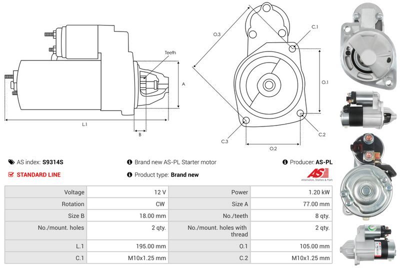 AS-PL S9314S Starter