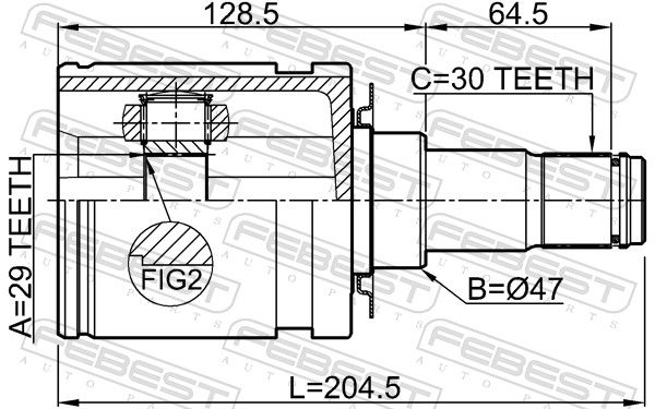 FEBEST 0111-GRN245 Parts Connecting Rod