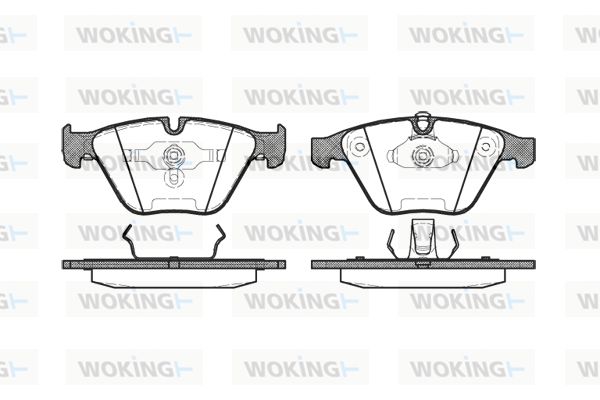 Комплект гальмівних накладок, дискове гальмо, Woking P957300