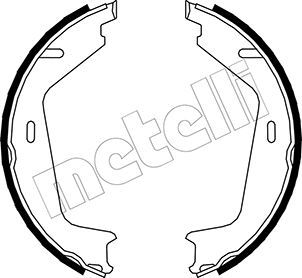 Комплект гальмівних колодок, стоянкове гальмо, Metelli 53-0479