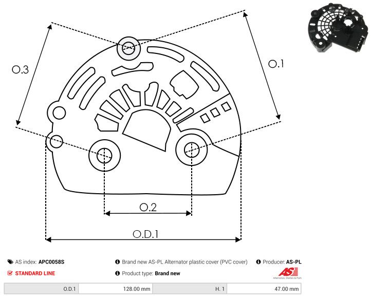 Kaitsekate, generaator, AS-PL APC0058S