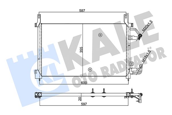 Конденсатор, система кондиціонування повітря, Kale Oto Radyatör 350555