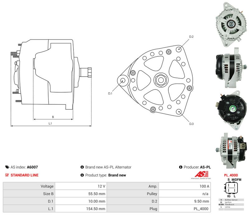 Generaator, AS-PL A6007