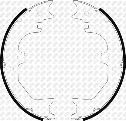 Комплект гальмівних колодок, стоянкове гальмо, Nibk FN8905